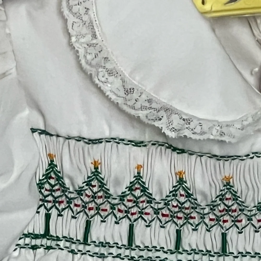 Vintage 50s 1950s Itty Bitty Christmas Holiday Xmas Dress For Baby - Picture 2 of 4